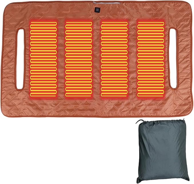 Heated Golf Cart Seat Cover,Non-Slip Winter Golf Cart Seat,Universal Fit, Easy Installation,4 Heating Zones, USB/Type-C Powered, Non-Slip & Waterproof, Ideal Golf Gift for Men