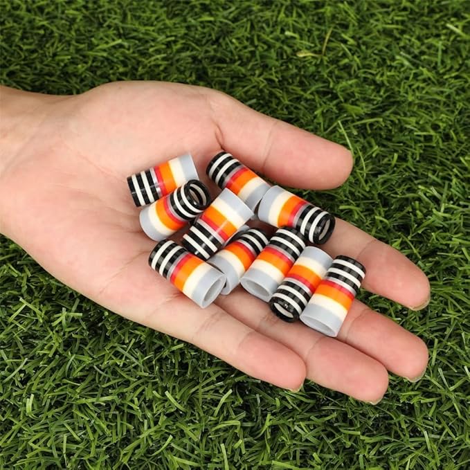 10 Pcs Golf Ferrules,Golfing Club Ferrules Colorful Golfing Iron Ferrules Fit 0.35Inch Tapered Steel Shafts