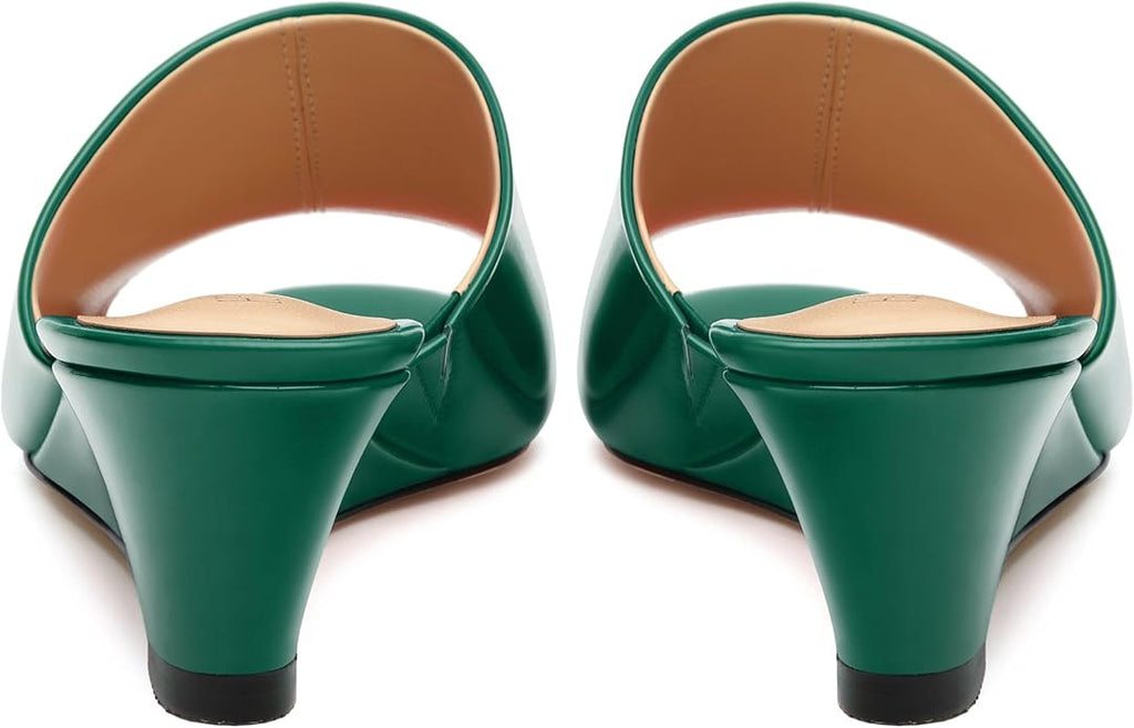 Wedge Sandals for Women Open Toe Wedge Heels Womens Matte High Heel Sandal Round Toe Heeled Wedge Sandals Slip on Casual shoes 2 inch