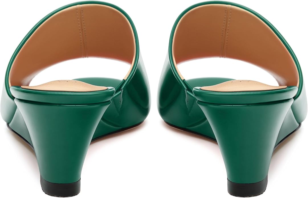 Wedge Sandals for Women Open Toe Wedge Heels Womens Matte High Heel Sandal Round Toe Heeled Wedge Sandals Slip on Casual shoes 2 inch