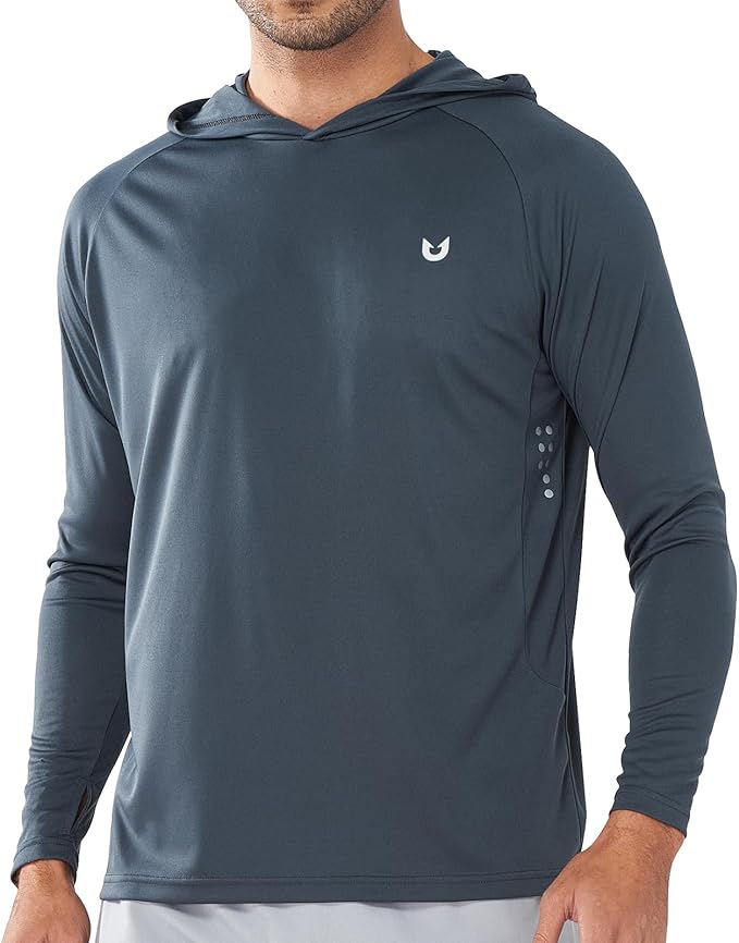 NORTHYARD Men's UPF 50+ Hoodie Shirts Long Sleeve Sun Protection Fishing Swim Beach UV SPF Rash Guard Quick Dry Lightweight
