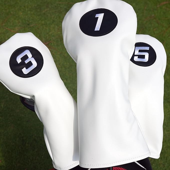 Single Headcover, Easy Slip-On Easy-Off Golf Club Head Cover, Fleece Lined Interior, Water Resistant and Durable Shell, Individual Retail Pack