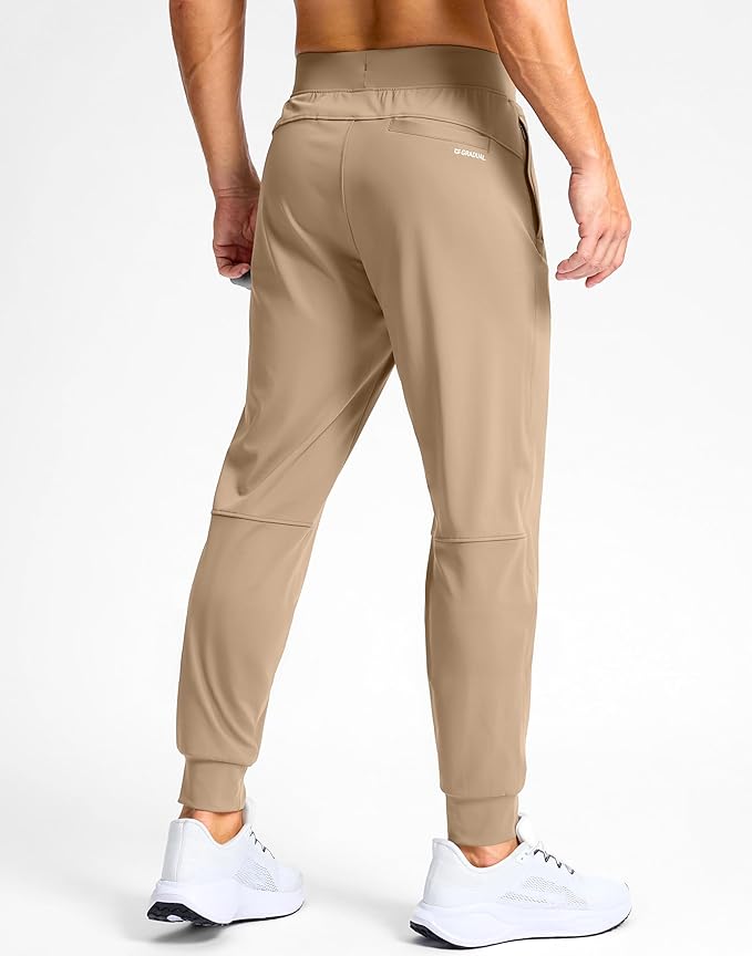 G Gradual Men's Golf Joggers Pants with Zipper Pockets Stretch Sweatpants Slim Fit Track Pants Joggers for Men Work Running