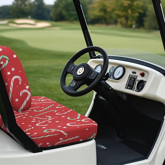 Fashion Print Golf Cart Seat Covers 2 Passenger Golf Cart Backrest Cover Golf Cart Seat Towel Gift for Friends