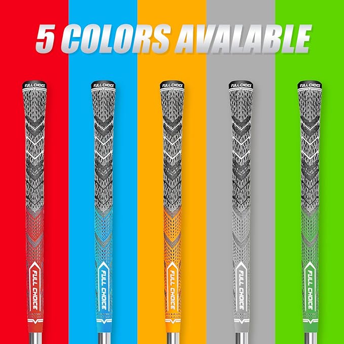 Cross Corded Golf Grips 13 Pack, Low Taper Design, Choose from 13 Grips or 13 Grips with All Kits, 3 Sizes 5 Colors Options, Multi-compound Hybrid Golf Club Grips, CG01 Series