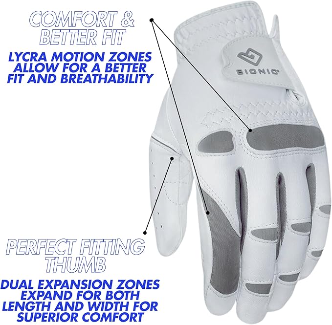 Bionic Men's Performance Grip Pro Premium Leather Golf Glove