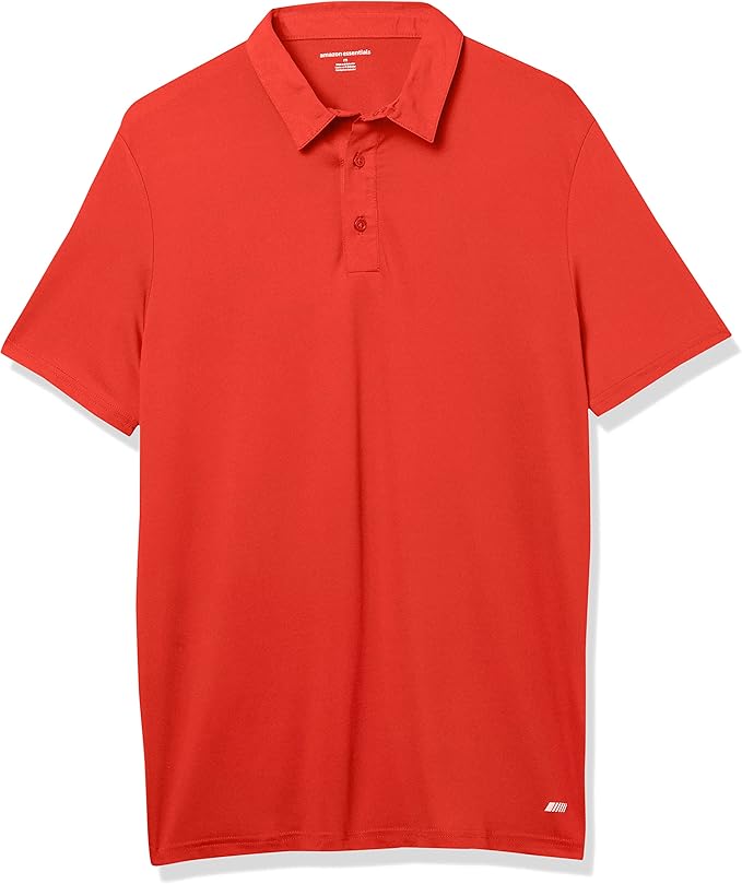 Amazon Essentials mens Slim-Fit Quick Dry Tech Stretch Lightweight Golf Polo Shirt