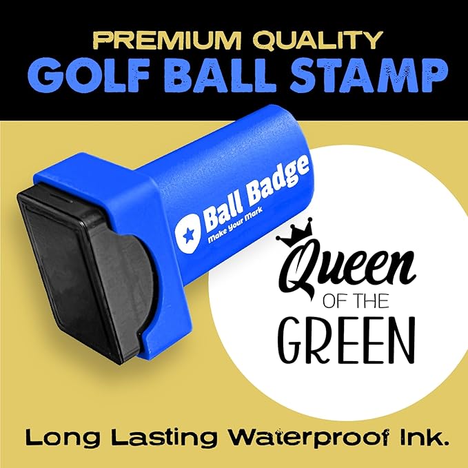 Ball Badge - Golf Ball Stamp (The Icon Series), Golf Ball Marker, Reusable Golf Ball Marking Tool to Identify Golf Balls