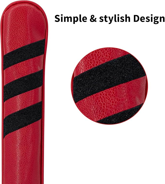 Golf Alignment Stick Cover Premium Leather Perfect Cover for Alignment Sticks Classic USA Design Alignment Sticks Holder Golf Club Protector Holds 2 Sticks.