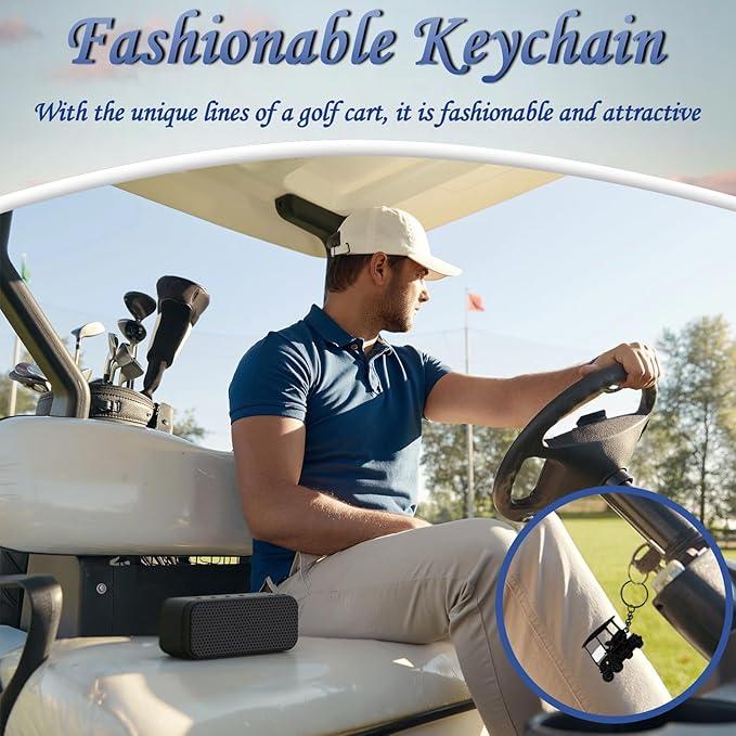 Golf Cart accessories Keychain，Keys To The Golf Cart Accessories Retro Metal Keychains for Golf Lovers Players