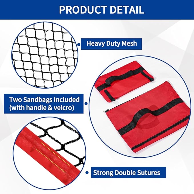 Shank Net Attachment for Golf Hitting Nets, Compatible with 10ft x7ft and 10ft x10ft Golf Nets for Indoor & Outdoor Use