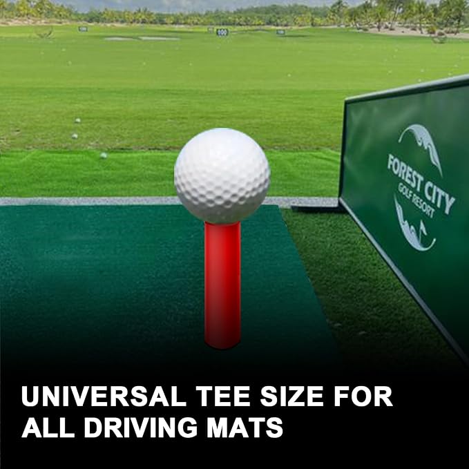 Rubber Golf Tees for Mats & Indoor Golf Simulators - 8 Pack Mixed Size for Driving Range & Indoor and Outdoor Golf Hitting Mats (US Sizes, 8 Sizes)