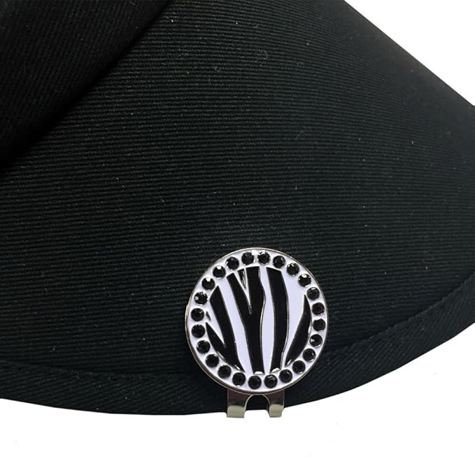 Giggle Golf Bling Golf Ball Marker Pack with Hat Clip – Animal Print Sparkly Markers for Women Golfers (Zebra, Tiger & Paw Print) – Fun Wild Golf Gift Set