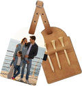 Personalized Golf Tee Bag Tags Custom Golf Tee Holders for Golf Bag，3 Wooden Tees Leather Gift for Golfer Men Women Dad Grandpa, or Uncle