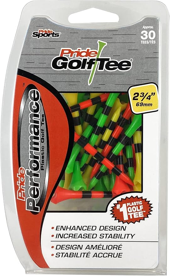 Pride Performance Striped Golf Tees (Pack of 30), 2-3/4",