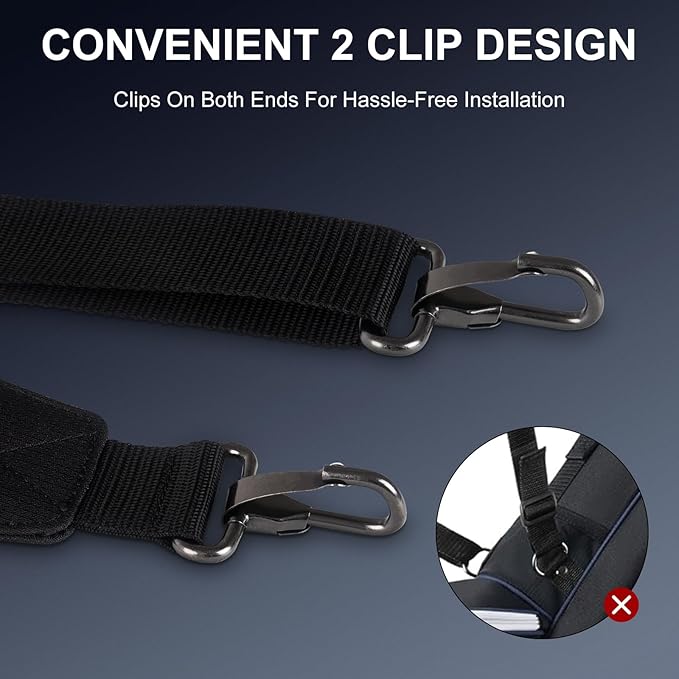Golf Bag Shoulder Strap, Single Padded Adjustable Straps Universal Replacement