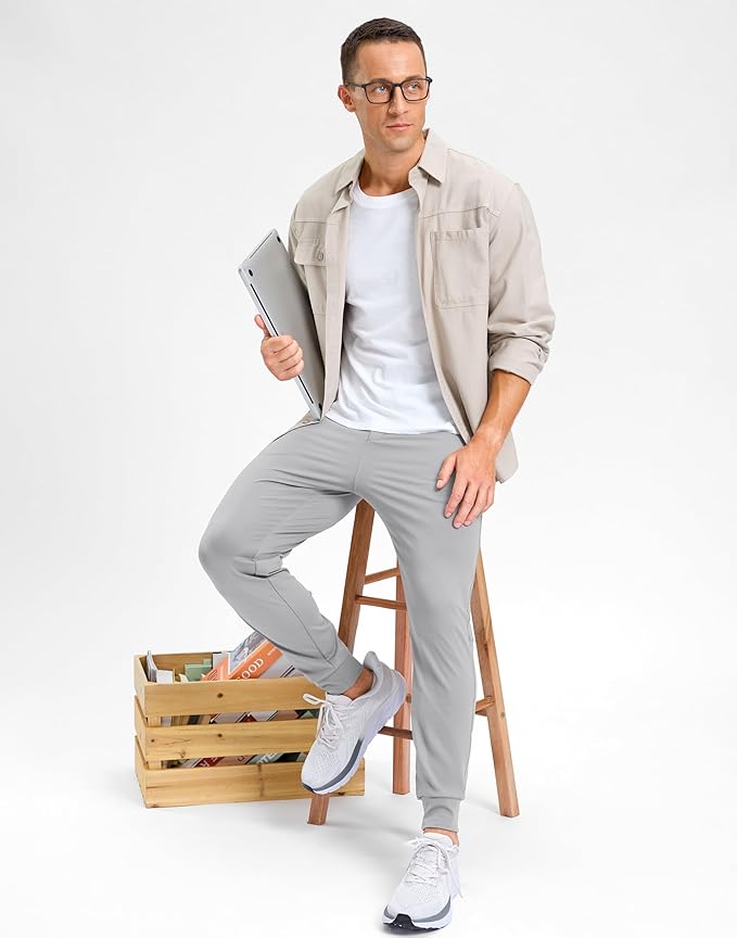 G Gradual Men's Golf Joggers Pants with Zipper Pockets Stretch Sweatpants Slim Fit Track Pants Joggers for Men Work Running