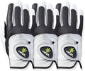 HIRZL Trust Control 2.0 Golf Gloves, All Weather Mens Golf Glove, White/Black, Kangaroo Leather Palm, Cabretta Leather Backhand, Trusted by Pro’s, Sweat Free, Ultimate Grip
