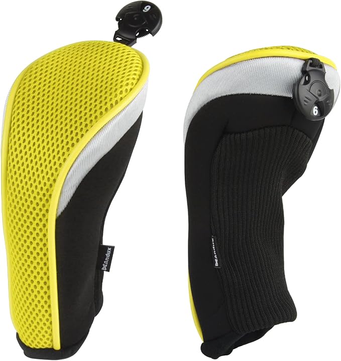 Andux Golf Hybrid Club Head Covers with Dial No. Tag Pack of 3 (All The Same Size)