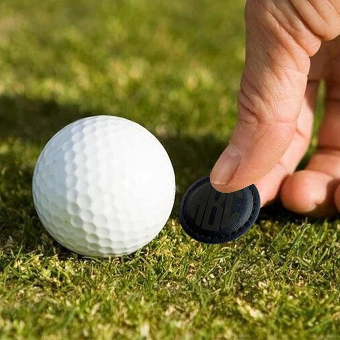ubjva Custom Leather Golf Ball Marker Personalized Magnetic Golf Accessories for Men Gifts for Golfers