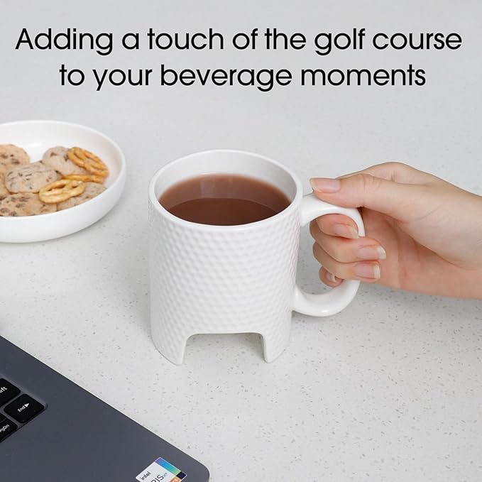 Golf Mug Ceramic Funny Mug & Ballpoint Pen Mini Ball Sets With Golf Shape Novelty Coffee Mug for Business Cup Gifts