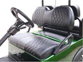 Huskey 2PCS Golf Cart Front Seat Covers for Club Car Precedent 2004+ G&E Models Custom Two-Tone Black Diamond Stitching with Black Piping,Marine Grade Vinyl Material,Staple On Design