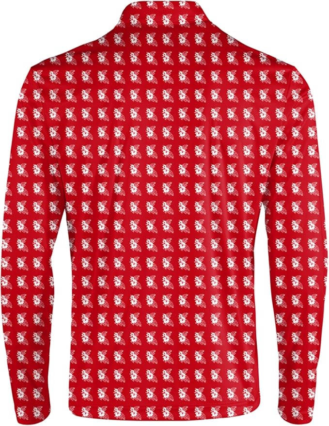 Men's Long Sleeve Golf Shirt Quick Dry 3 Button Work Fishing Outdoor Casual Collar Shirt