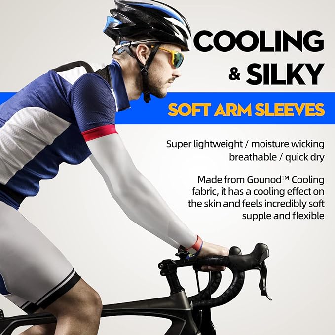 GOUNOD Arm Sleeves for Men Women,Compression Sleeves to Cover Arms for Men Working,Sun Sleeves for Men UV Protection