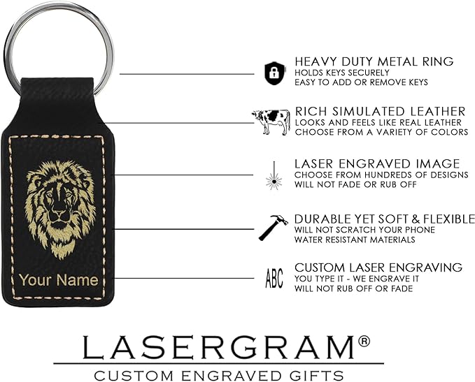 LaserGram Rectangle Keychain, Coat of Arms Germany, Personalized Engraving Included (Black with Gold)
