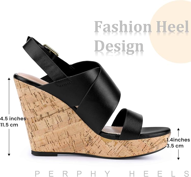 Perphy Open Toe Platform Wedge Sandals for Women