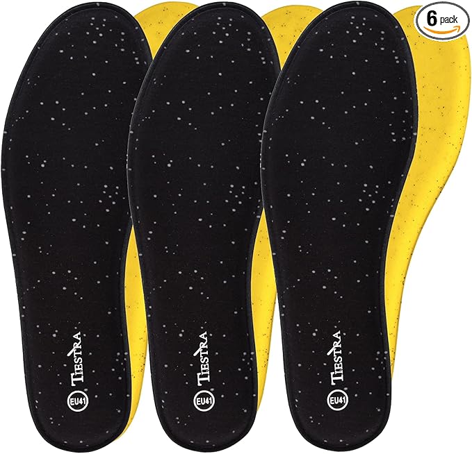 3 Pair -Shoe Inserts for Womens Memory Foam Insoles,Replacement Insoles for Work Boots Running Shoes, Cushion Shock Absorbing for Foot Pain Relief, Comfort Breathable Inner Soles Black 38EU,US7