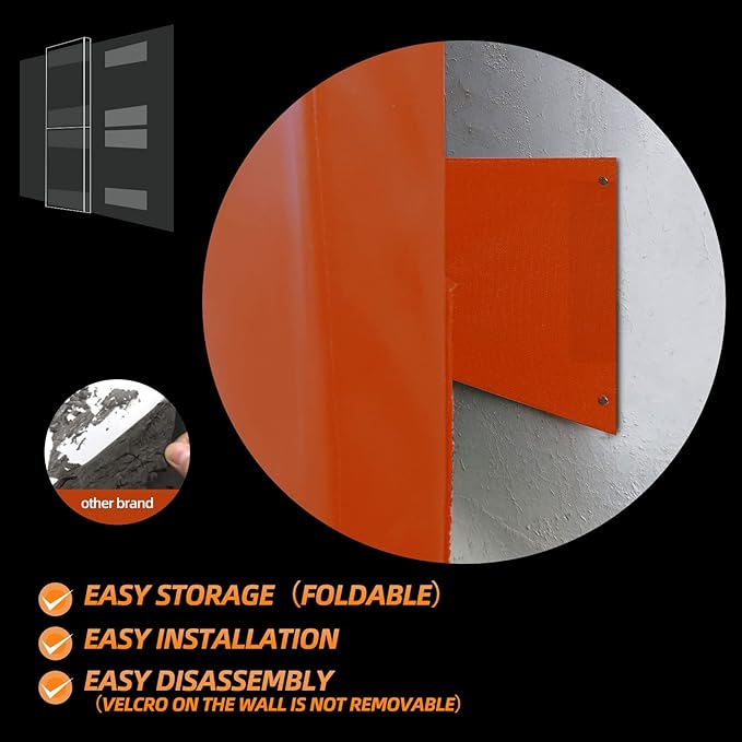 PROGOAL Gym Wall Paddings Basketball Court Wall Protection Pad - 2”Thick Foam Wall Mat Durable Protector for Wall-Mounted Basketball Hoops Garage Taekwondo（60" Lx20 W）