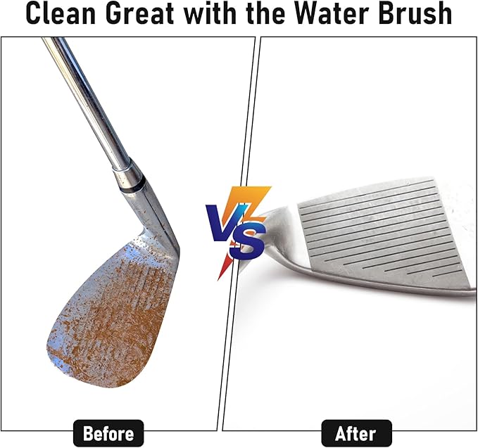 2 Pack Club Cleaner Groove Tube Golf Brush With Leakproof Reservoir, Squeeze Bottle for Easy Cleaning, 7 Inches Tall