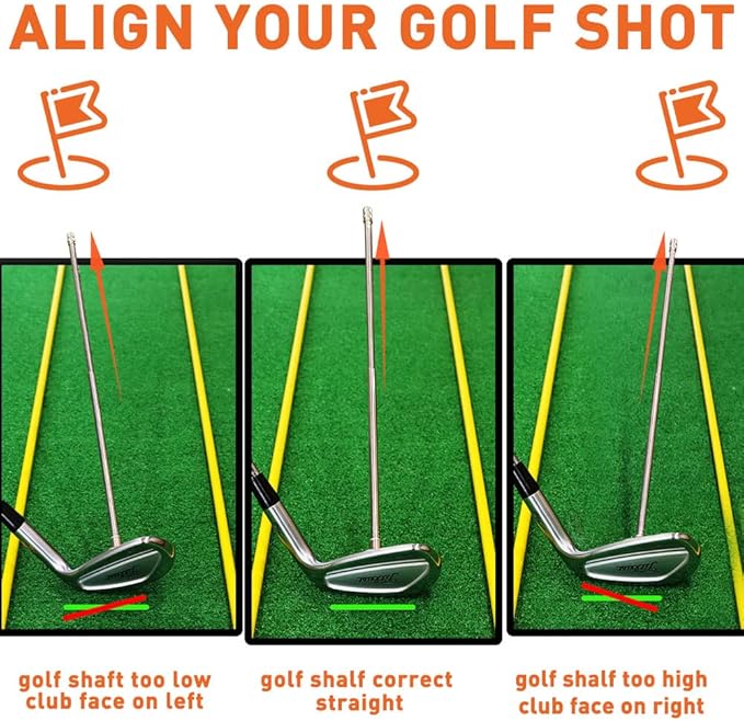 THE GOLFER STORE Golf Alignment Rods, Golf Swing Trainer Aid Golf Club Alignment Stick Corrector Help Visualize and Align Your Golf Shot Golf Alignment Aids