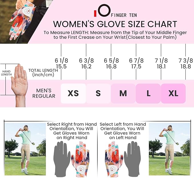 Golf Gloves Women with Ball Marker 2 Pack, Right Handed Golfer Left Hand, Ladies Breathable Soft All Weather Grip Glove Fit Size Small Medium Large XL