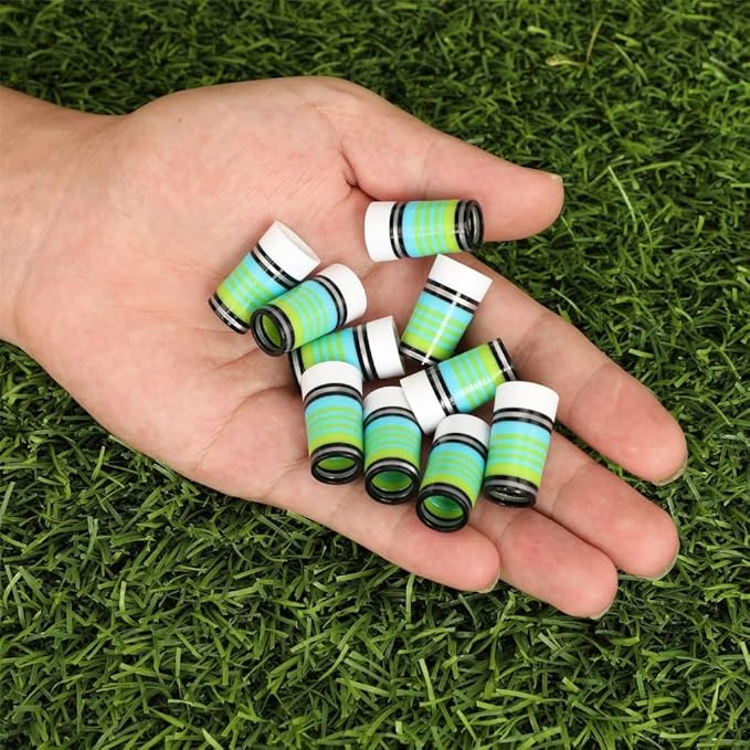 10 Pcs Golf Ferrules,Golfing Club Ferrules Colorful Golfing Iron Ferrules Fit 0.35Inch Tapered Steel Shafts