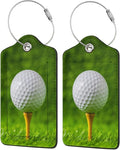 Luggage Tags for Suitcase 2 Pack Golf Ball Luggage Tag with Privacy Flap Name ID Label and Metal Loop for Women Men Teens Travel