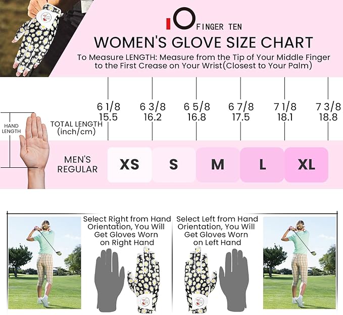 Ladies Golf Gloves Women Right Handed Golfer Left Hand Value 2 Pack with Ball Marker Leather All Weather Grip Breathable Soft Gift Set