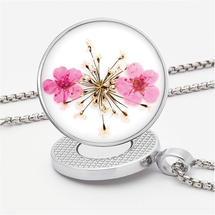 Golf Ball Marker necklace with ball marker, handmade pressed flower golf marker,Gifts Accessories Women Golfers