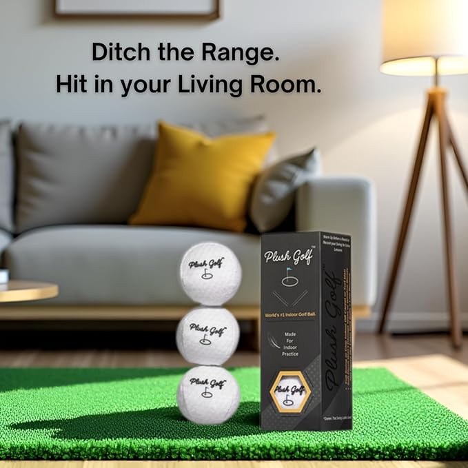 Plush Indoor Golf Balls for Indoor Practice - Golf Gifts for Swing Training Inside Softer Than Foam Golf Balls - Hit Into Anything with No Damage