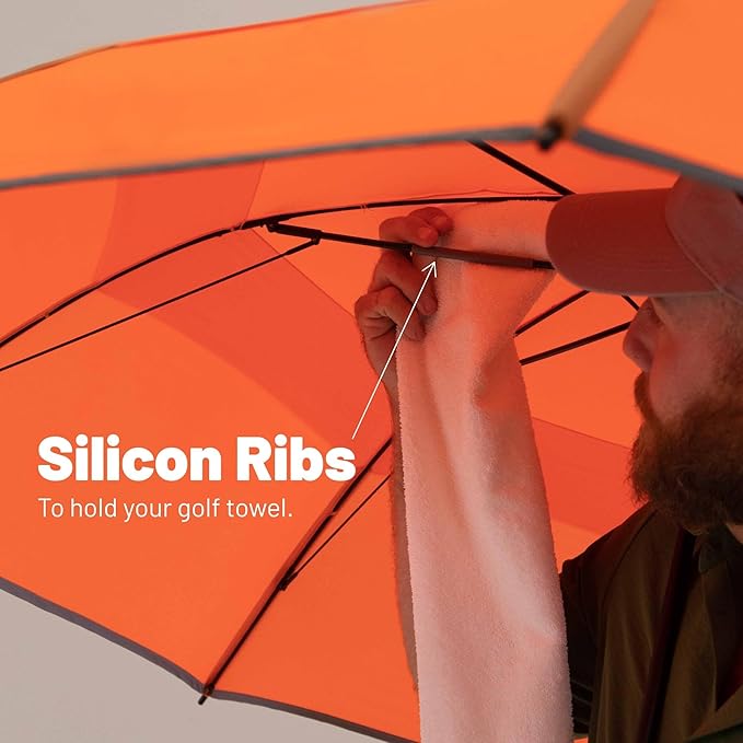 Weatherman Umbrella - Golf Umbrella - Windproof Sports Umbrella Resists Up to 55 MPH Winds - Available in 2 Sizes and 5 Colors