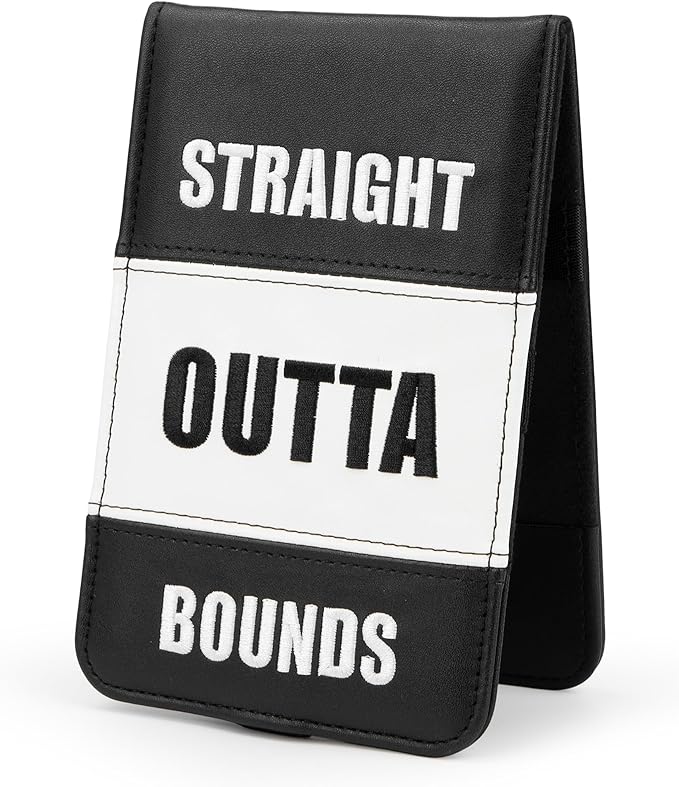 Leather Golf Scorecard Holder - Golf Scorecard & Yardage Book Holder Cover Universal Fit for Scorecard, Golf Accessories Fit for Most Back Pocket Golf Gifts