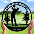Personalized Golf Metal Wall Art, Vintage Golf Wall Decor, Custom Signs Outdoor Metal, 19th Hole Home Decor for Man Cave Garage Bar Club, Personalized Gifts for Men Dad Father