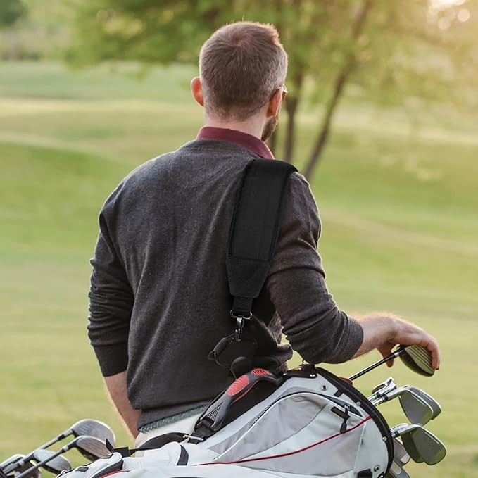 Golf Bag Shoulder Strap, Single Padded Adjustable Straps Universal Replacement
