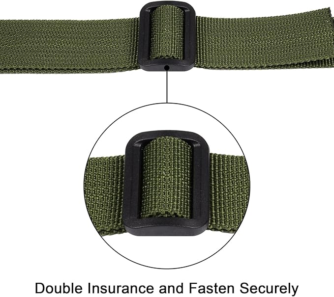 Wisdompro Luggage Strap, 2 Pack Heavy Duty Utility Straps with Quick Release Buckle, Adjustable Nylon Strap for Backpacking, Sleeping Bag Compression, Camping, Hiking - 48 inch, Army Green