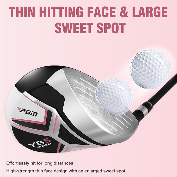 PGM 12/15 Pieces Women's Complete Golf Club Set – Full Set with 460cc Driver, Fairway Wood, Hybrid, Irons, Putter, Golf Stand Bag - Golf Clubs Women Right Handed