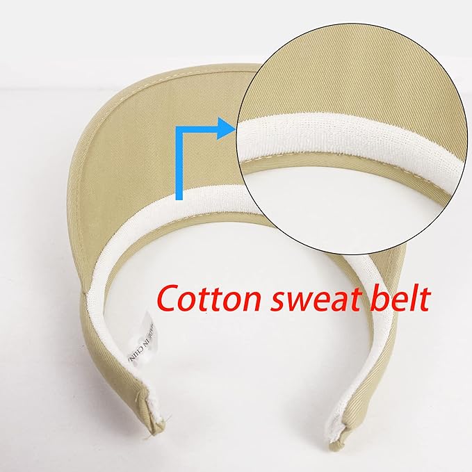 2 Pack Sun Visor Hats Women Men Clip On Wide Brim Visors Hat Outdoor Sports Golf Beach Travel Tennis Caps
