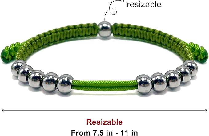 LAMIBEE Golf Stainless Steel 10 Beads Score Counter Bracelet, Golf Stroke Count Bracelet, Resizable and Easy to Adjust Golf Round Scoring Tracker, Durable and Stylish Golf Accessory
