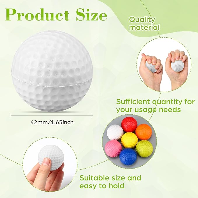30 Pcs Foam Golf Practice Balls Soft Foam Balls for Golf Practice Realistic Feel and Flight Sport Training