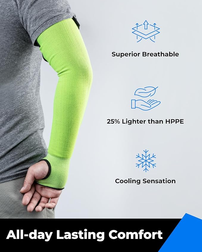 Ultra-Comfort Cut Resistant Sleeves for Thin Skin and Bruising, Cooling Protective Arm Sleeves for Gardening, Farming, Yard